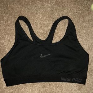 Black Nike sports bra